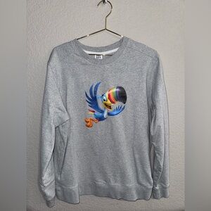 Gray Crewneck with Kellogg’s Fruit Loop’s Toucan Sam Mascot